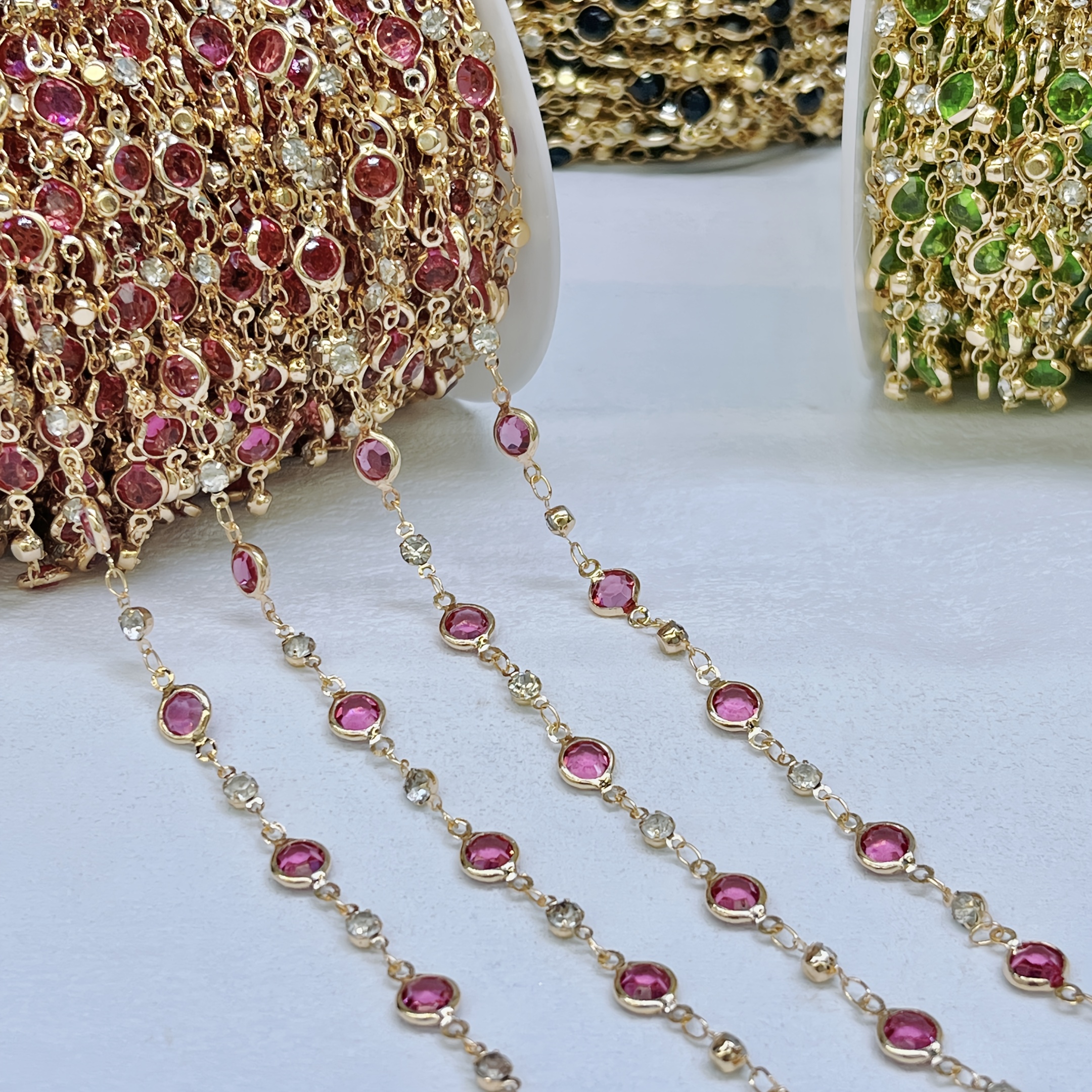 37inch Rhinestone Chain Crystal Beads Jewelry Making Supplies DIY Accessories